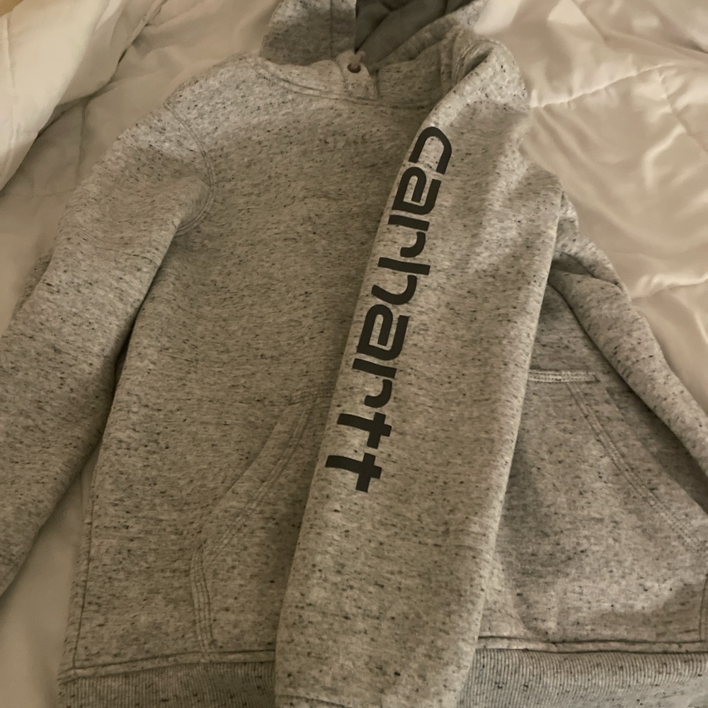 Carhartt Gray Classic Sweater with Fleece Interior